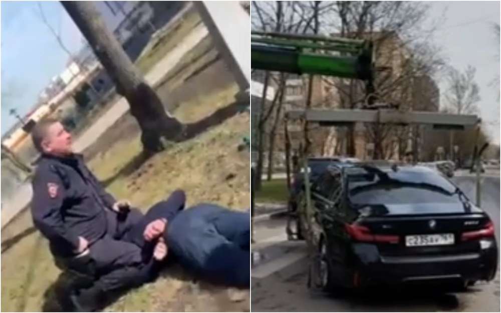 В Москве лишенный прав водитель BMW выехал на встречную полосу и уехал от полиции