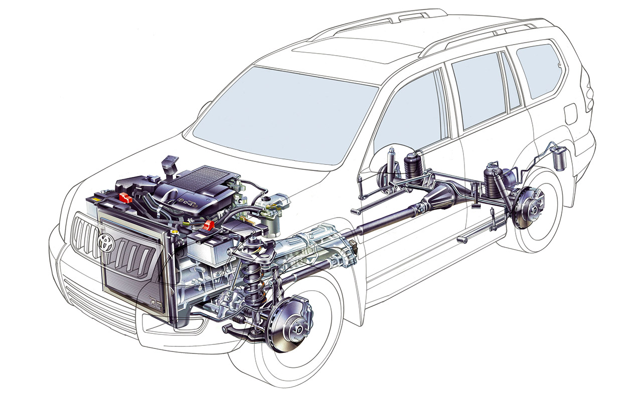 Схема подвески тойота ленд крузер 200