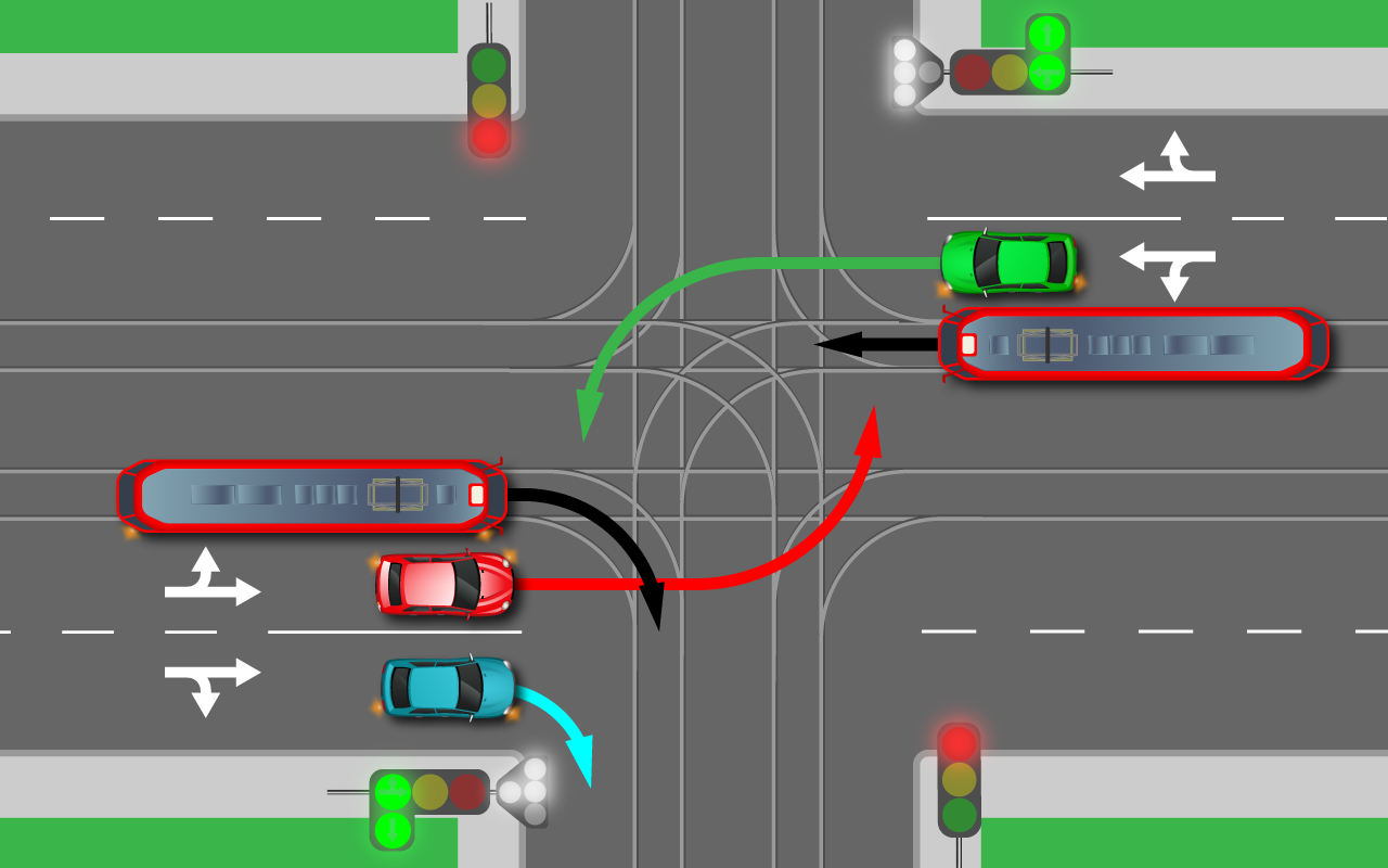 Очень сложный перекресток: сможете ли вы его проехать?