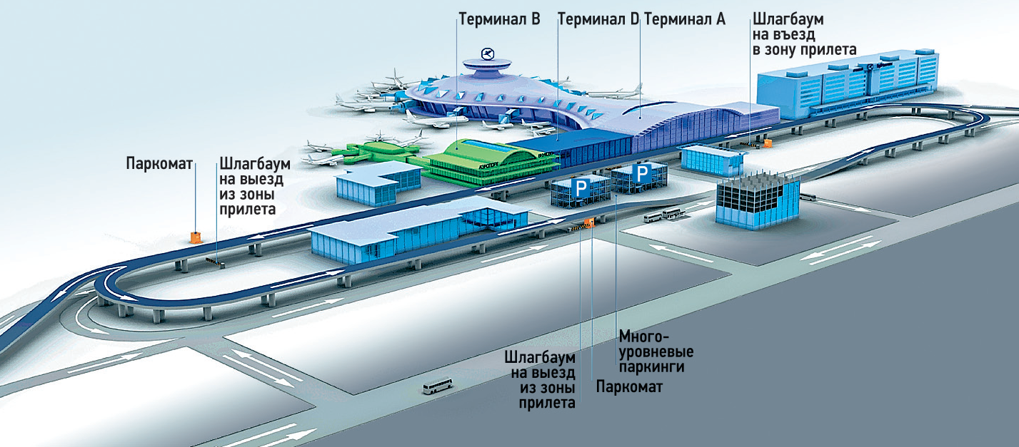 Паркуем машину в московском аэропорту